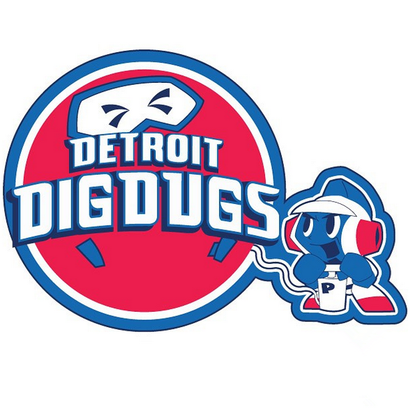 Detroit Dig Dugs logo DIY iron on transfer (heat transfer)